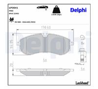Jeu de plaquettes de frein DELPHI LP3641, arrière