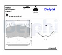 Jeu de plaquettes de frein DELPHI LP3676, arrière