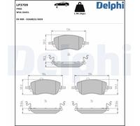 Jeu de plaquettes de frein DELPHI LP3709, avant