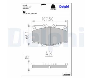 Jeu de plaquettes de frein DELPHI LP448, avant