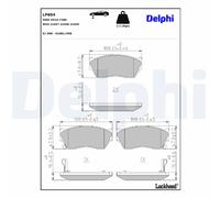 Jeu de plaquettes de frein DELPHI LP804, avant