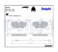 Jeu de plaquettes de frein DELPHI LP910, arrière