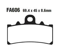 Jeu De Plaquettes De Frein EBC FA606 Pour APRILIA TUONO ABS 457 2025-2026