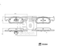 Jeu de plaquettes de frein FEBI 195084 pour DACIA LOGAN II 1.6 2013-2016