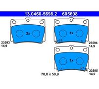 Jeu de plaquettes de frein, frein à disque ATE 13.0460-5698.2 (1set-1pcs)