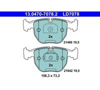 Jeu de plaquettes de frein, frein à disque ATE 13.0470-7078.2
