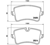 Jeu de plaquettes de frein, frein à disque BREMBO P85119
