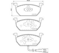 Jeu de plaquettes de frein, frein à disque BREMBO P85137