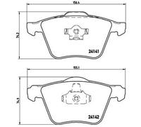 Jeu de plaquettes de frein, frein à disque BREMBO P86018
