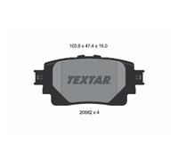 Jeu de plaquettes de frein TEXTAR 2058201, arrière