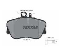 Jeu de plaquettes de frein TEXTAR 2143905, avant