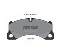 Textar Jeu de plaquettes de frein 2214801 avant pour Porsche Cayenne
