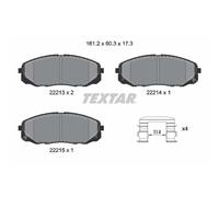Jeu de plaquettes de frein TEXTAR 2221301, avant