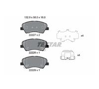 Jeu de plaquettes de frein TEXTAR 2222701, avant
