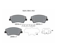 TEXTAR 2251801 Kit de plaquettes de frein, frein à disque pour HYUNDAI,HYUNDAI (