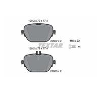 Jeu de plaquettes de frein TEXTAR 2260201, arrière