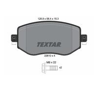 Jeu de plaquettes de frein TEXTAR 2261001, avant