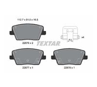 Jeu de plaquettes de frein TEXTAR 2287601, arrière