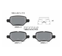 Jeu de plaquettes de frein TEXTAR 2293001, arrière
