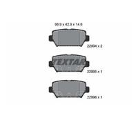 Jeu de plaquettes de frein TEXTAR 2299401, arrière