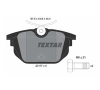 Jeu de plaquettes de frein TEXTAR 2317703, arrière