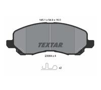 Jeu de plaquettes de frein TEXTAR 2358403, avant
