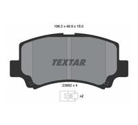 Jeu de plaquettes de frein TEXTAR 2366201, avant