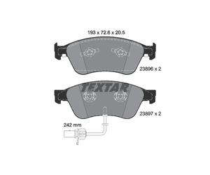 Jeu de plaquettes de frein TEXTAR 2389601, avant