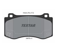Jeu de plaquettes de frein TEXTAR 2407501, avant