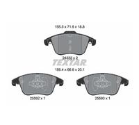 Jeu de plaquettes de frein TEXTAR 2433205, avant
