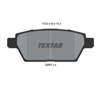 Textar Jeu de plaquettes de frein 2458102 arrière pour Mazda 6