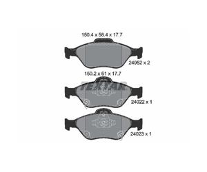Jeu de plaquettes de frein TEXTAR 2495201, avant