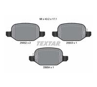 Jeu de plaquettes de frein TEXTAR 2565201, arrière
