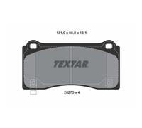 Jeu de plaquettes de frein TEXTAR 2627501, avant