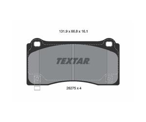 Jeu de plaquettes de frein TEXTAR 2627501, avant