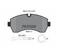 Jeu de plaquettes de frein TEXTAR 2920006, avant