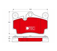 Jeu de plaquettes de frein TRW GDB1653DTE, arrière