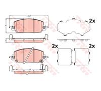 Jeu de plaquettes de frein TRW GDB2244, avant