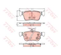 Jeu de plaquettes de frein TRW GDB2256, arrière