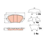 Jeu de plaquettes de frein TRW GDB2285,