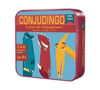 Aritma Jeu de société CONJUDINGO CM1/CM2 – 3 jeux conjugaison – Dès 9 ans – 2-6 joueurs – 15min – VF