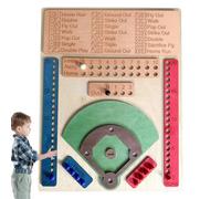 Jeu de plateau de dés de baseball - jeu de baseball en bois de table, dés de sport drôles | Ensemble de jeux en marbre portable, activités nocturnes de jeu familial addictif, idéal pour
