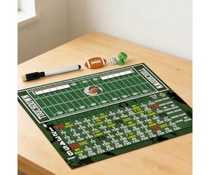 Jeu De Plateau De Dés De Football, Jeux de dés Tableau d'affichage effaçable, with 3 Dice, Jeu de Tableau de Bord en Bois à Effacer à Sec, pour soirées en Famille, Brise Glace et fêtes