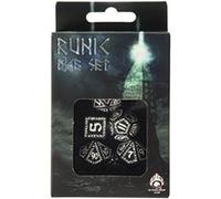 Q-Workshop Set De 7 Dés Runique Noir Et Blanc Pour Jeux De Table DnD RPG