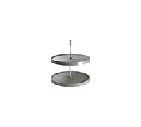 Emuca Jeu de plateaux circulaires Shelvo pour meuble de cuisine 800 mm Plastique et aluminium Gris