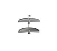 Jeu de plateaux shelvo 1/2 lune pour module 900 mm en plastique gris - 8929321