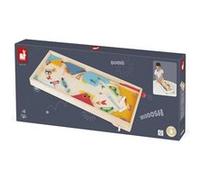 Janod - Flipper en Bois Rétro - Jeux de Société Enfant - Jeu d'Adresse - Apprentissage Stratégie et Concentration - Certifié FSC - Dès 5 ans, J02088