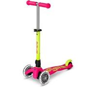 Jeu de plein air Micro Mobility Trottinette enfant 3 roues Mini Micro Deluxe Neon LED Jaune Flamingo Yellow