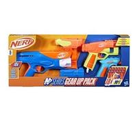 NERF Pack 3 blasters N Series Gear Up, pistolet à fléchettes, 18 fléchettes Nerf N1 compatibles uniquement avec les blasters Nerf N