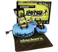 Slackers USA équilibre Slackline Classic 15m, Comprend Une Sangle d´Apprentissage supplémentaire, idéal pour Les Enfants, 980010